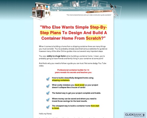 NEW: Construct A Container Dwelling – Inexperienced Product paying 75% fee! NEW: Construct A Container Dwelling – Inexperienced Product paying 75% fee!