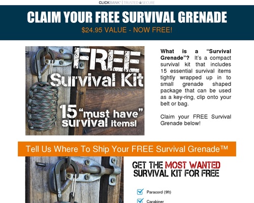 Give away this Survival Equipment and earn 75% commissions Give away this Survival Equipment and earn 75% commissions