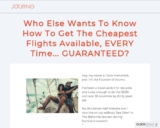 The Journey Hacker’s Toolkit – Luxurious Journey On A Poor Man’s Funds